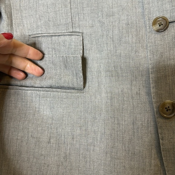 J. Crew Ludlow Ormezzano linen blend blazer Sz40R Grey - Picture 6 of 15